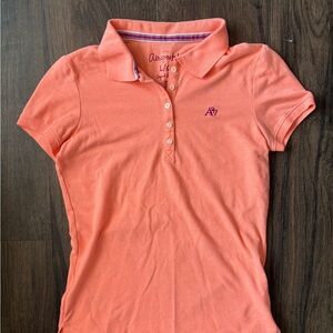 Aeropostale Women's Coral Polo Shirt